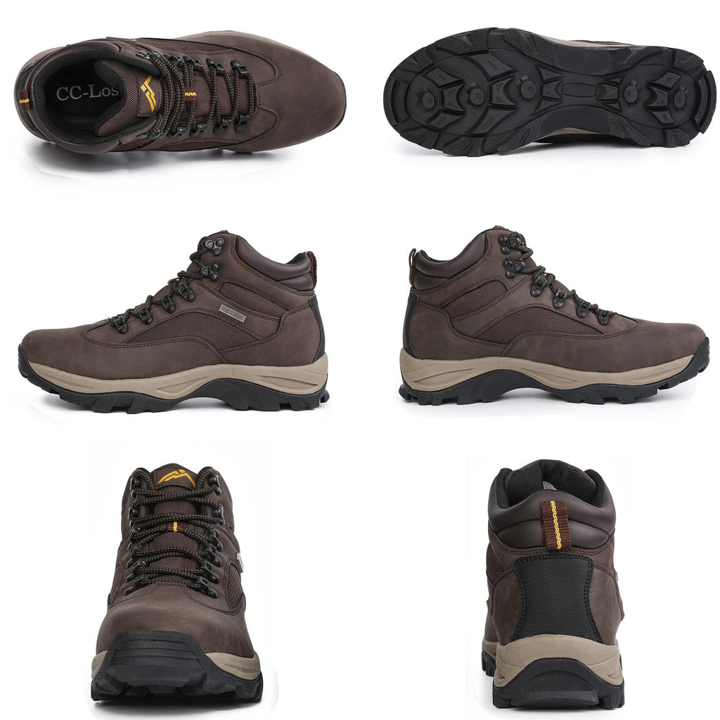 Mens Waterproof Lightweight Hiking Backpacking Boots Brown
