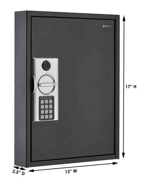 60-Key Wall Mount Lock Box with Digital Code White