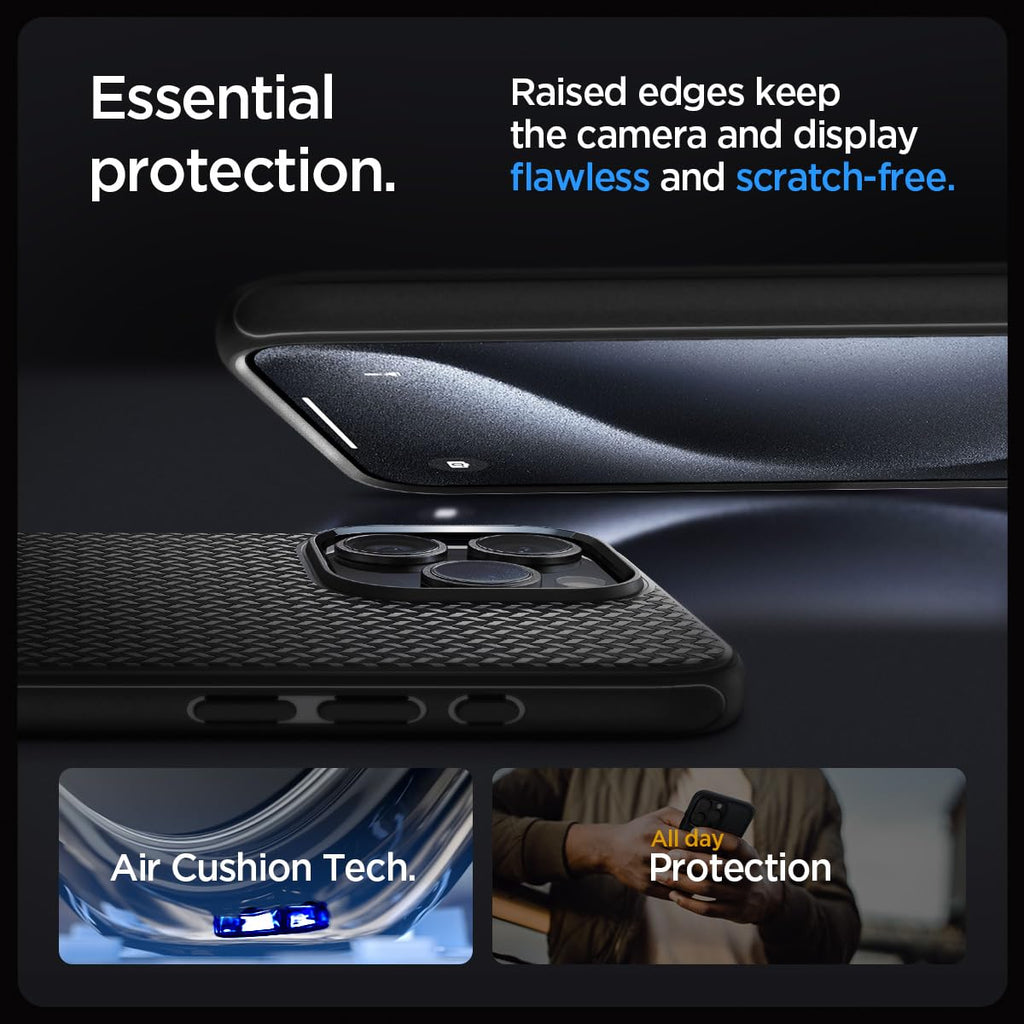 Spigen Mag Armor MagFit Case for iPhone 15 Pro Max MagSafe Compatible Navy Blue