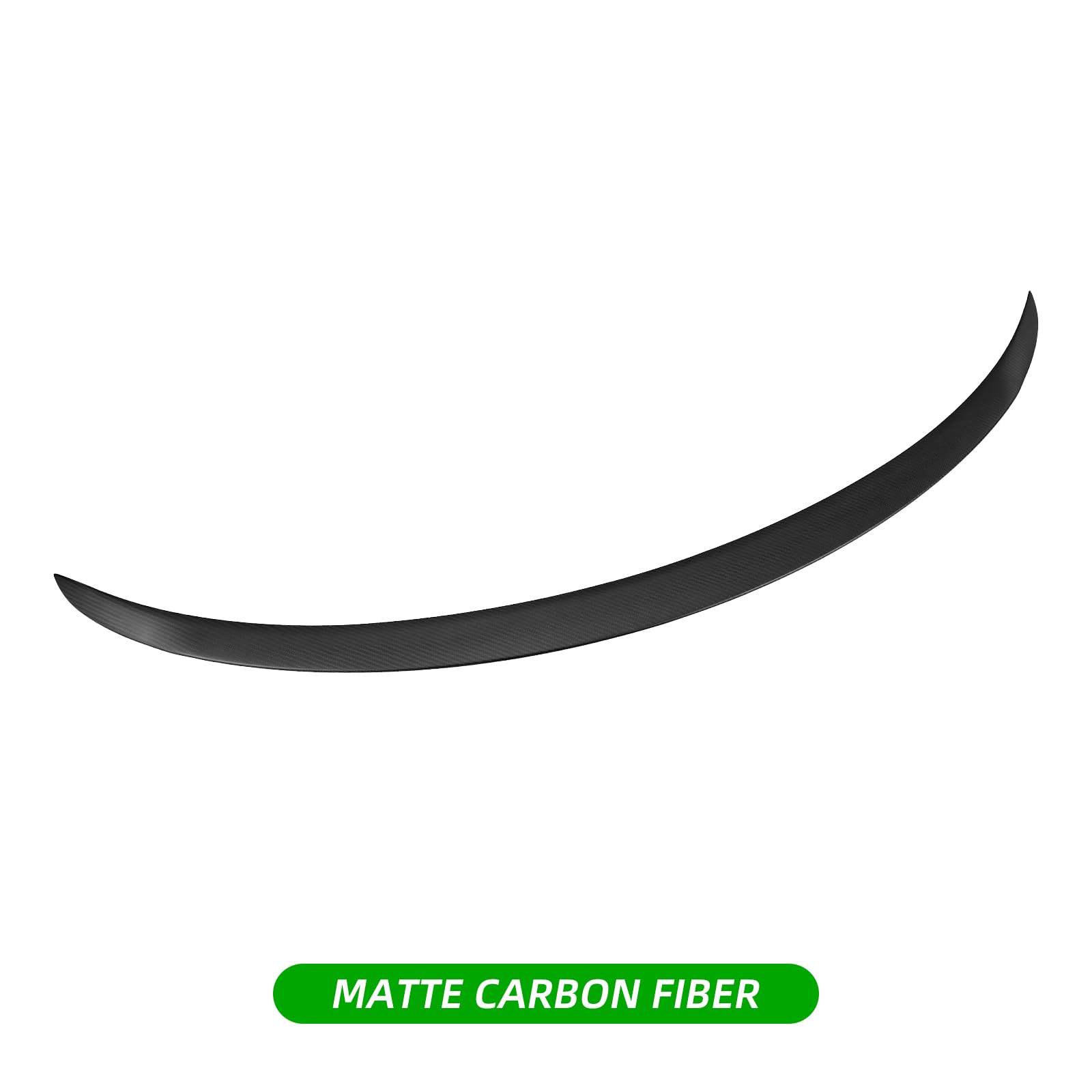 New AGETIN Tesla Model Y Juniper Real Carbon Fiber Matte Aerodynamic Rear Spoiler Retail $175.00
