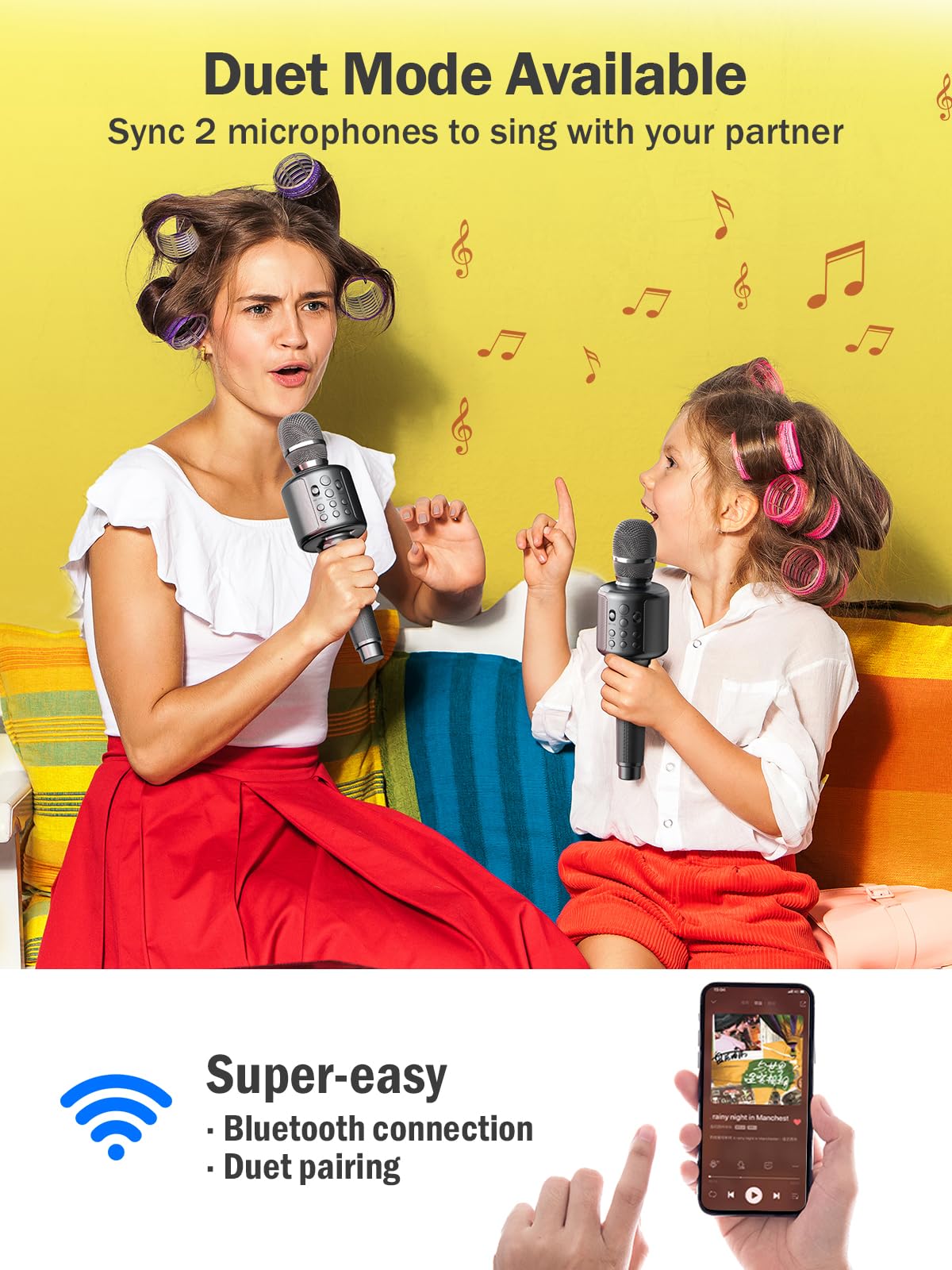 Wireless Bluetooth Karaoke Microphone Built-in Speaker 10H Playback Duet Mode Gray Retail $35.00