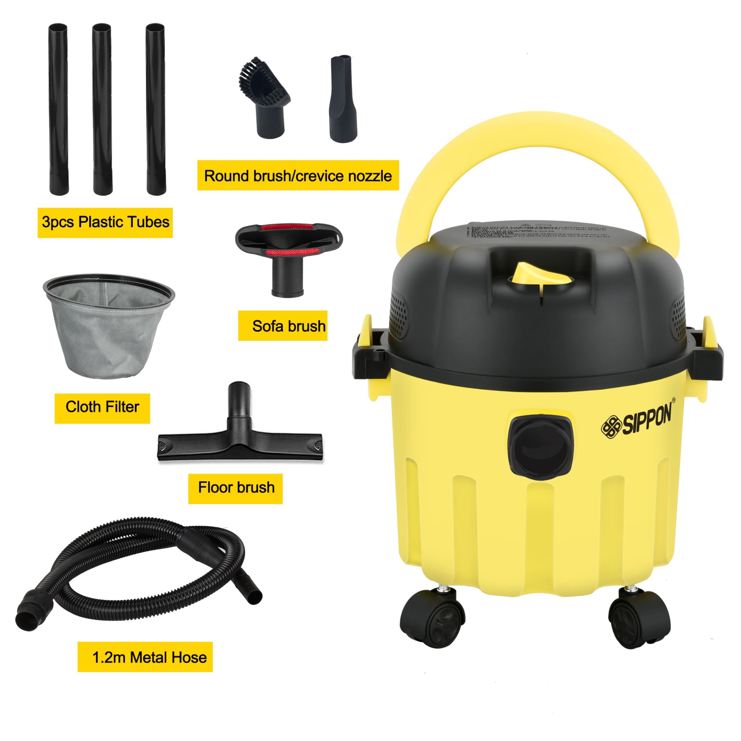 Open-Box New SIPPON 3-in-1 2HP Portable WetDry Shop Vacuum w Blower Wall Mount Retail $59.00