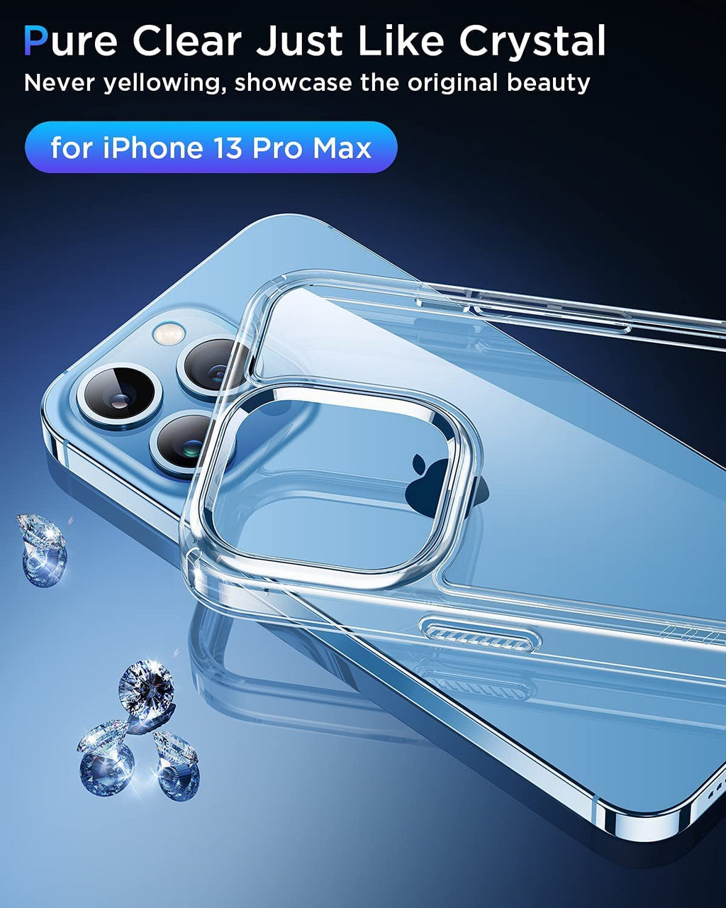 Open-Box New Humixx iPhone 13 Pro Max Clear Case - Military Grade Non-Yellowing Retail $15.00