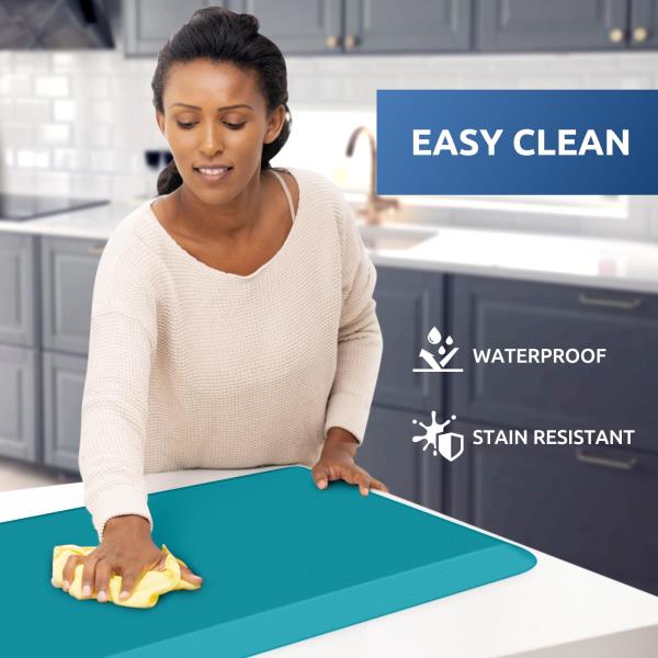 Cushioned Anti Fatigue Kitchen Mat Non Slip Standing Rug 17.3x60 - 0.8 Inch Green
