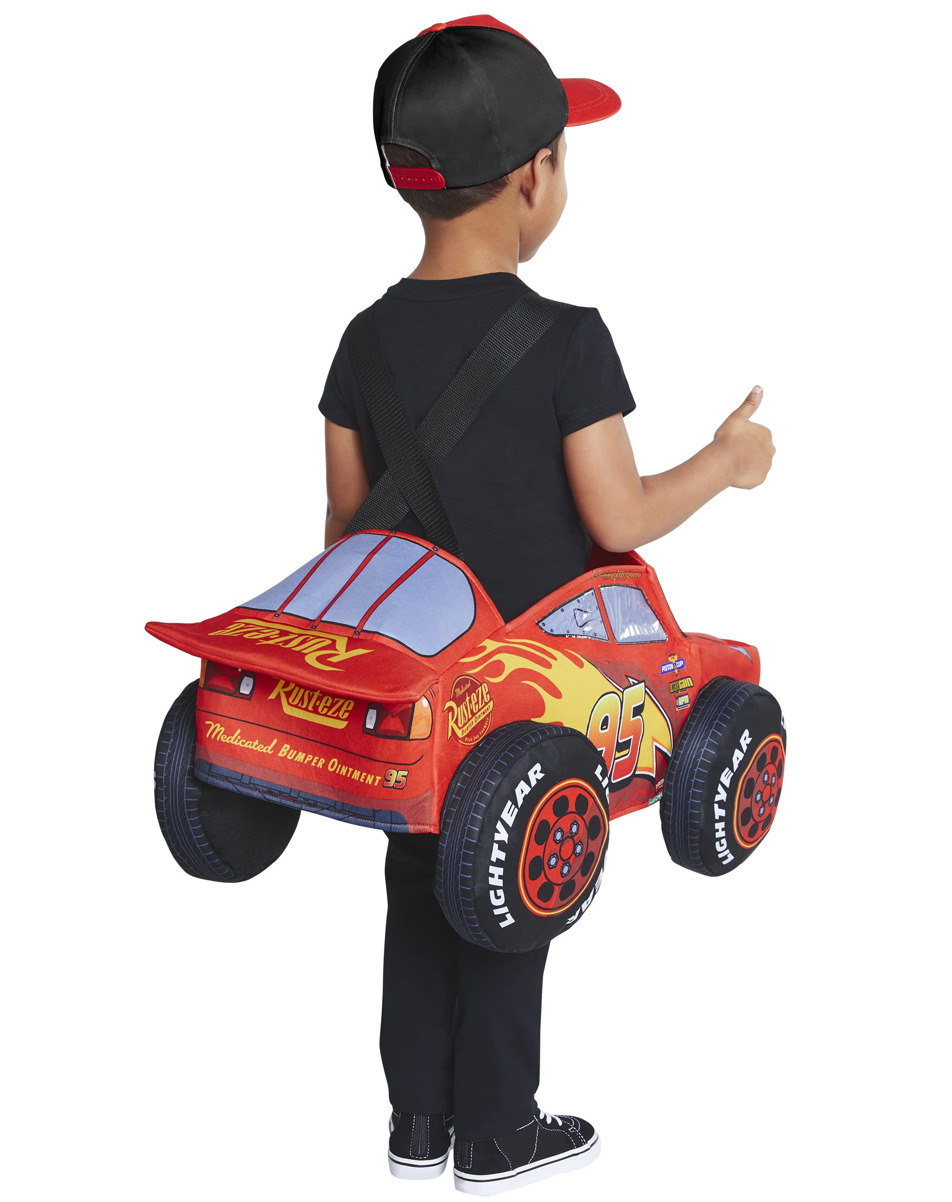 New Open-Box Spirit Halloween Toddler Lightning McQueen Ride-Along Costume Retail $65.00