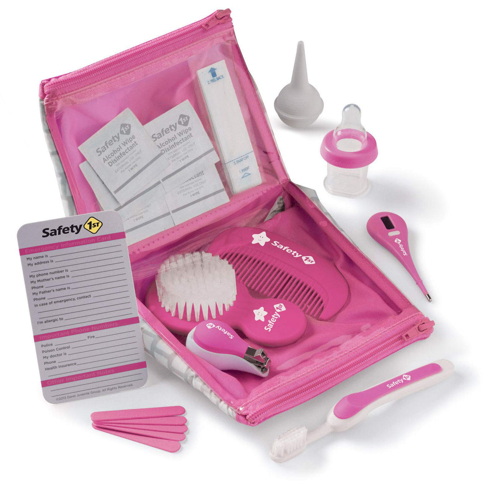 SafetyFirst All-in-1 Nursery Baby Care Health  Grooming Kit Pink