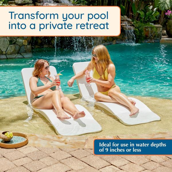 Resort at Home in-Pool Lounger Weighted Lounge Chair for Pool Shelf Retail $249.00