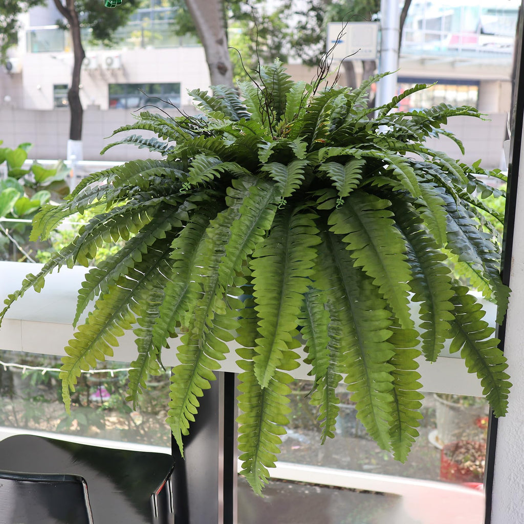 Galebeiren 50" Fake Ferns Artificial Plants Large, 98 Fronds Artificial Ferns for Outdoors and Indoors, Suitable for Planter Garden Porch Office Decor Retail $41.00