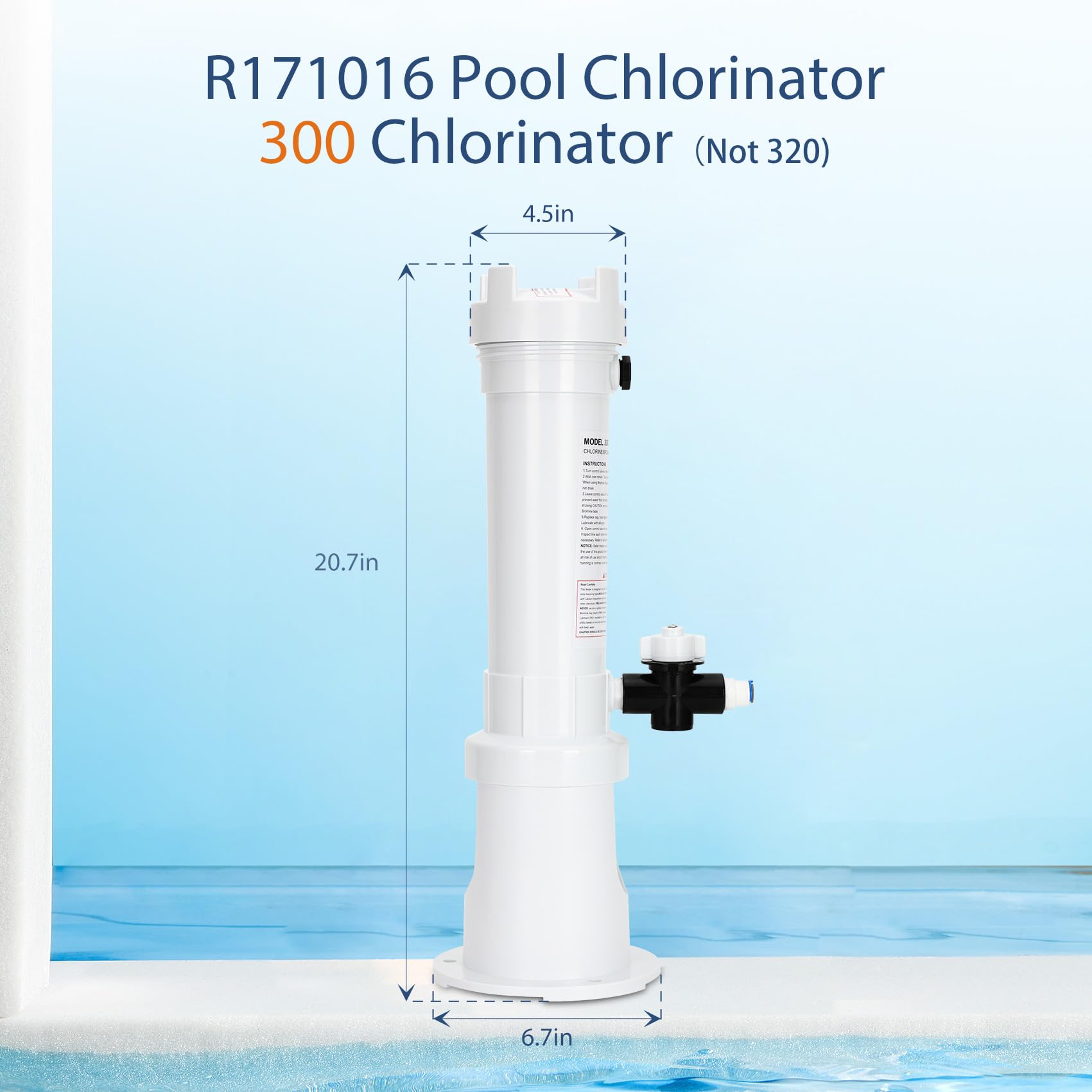 New Lanmun R171016 Automatic Pool Chlorinator Upgraded 72000 Gal Capacity. Retail $68.00