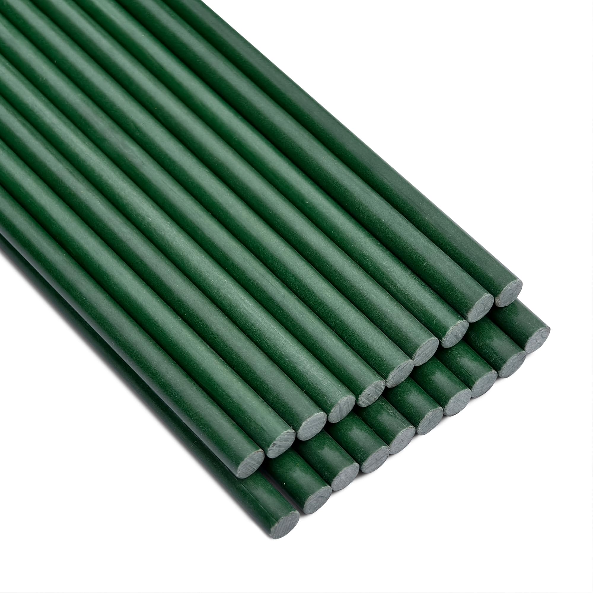 Pack 48 inch Solid Fiberglass Plant Support  Trellis Garden Stakes - Green