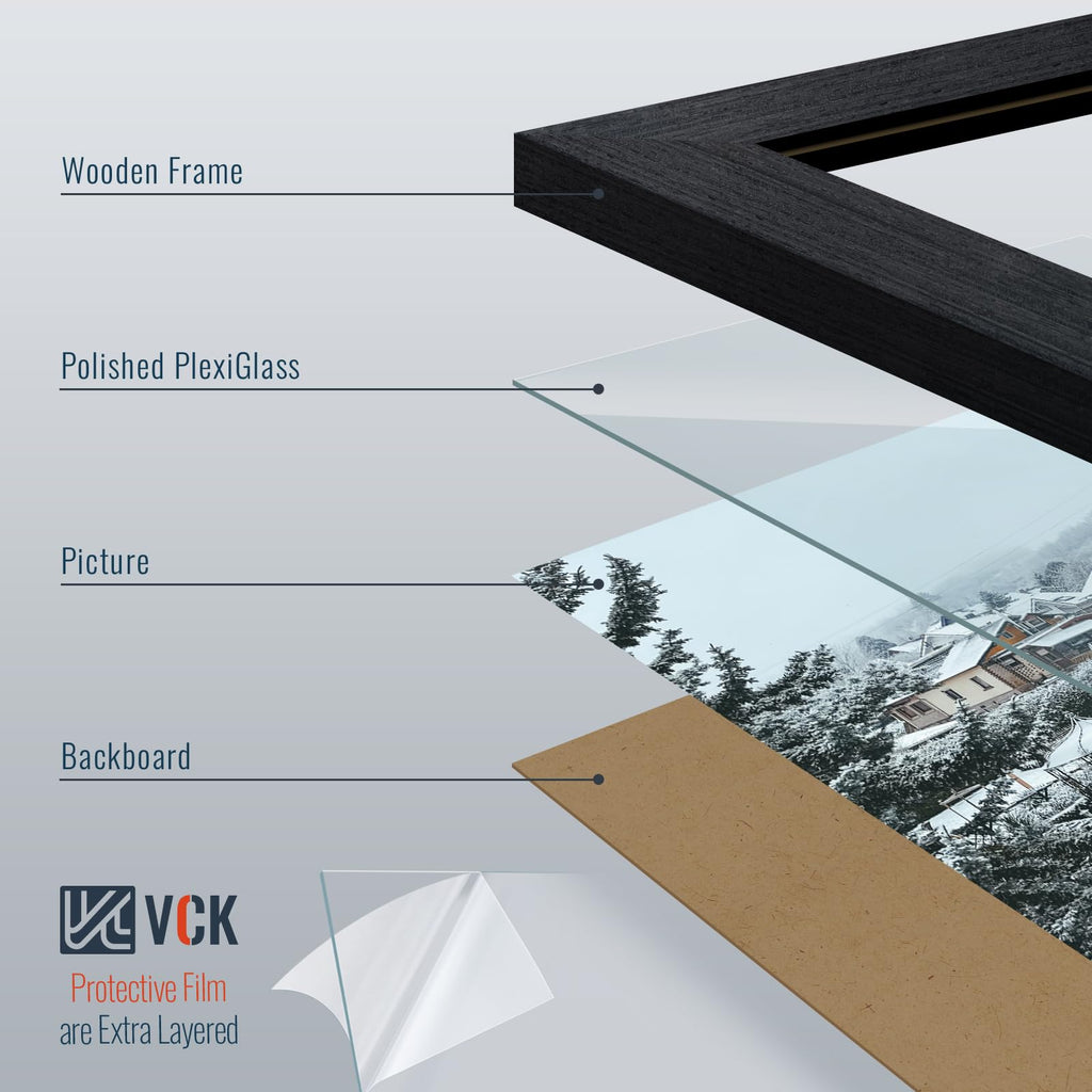 New VCK 20x30 Black Oak Solid Wood Poster Frames 3 Pack Retail $82.00