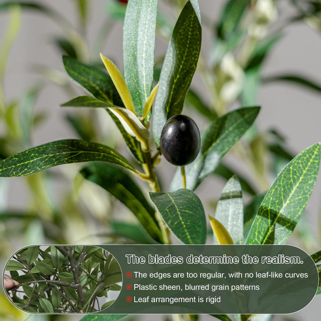 ft Faux Olive Tree with White Pot and Moss Realistic Artificial IndoorOutdoor Plant $134.25 Retail $179.00