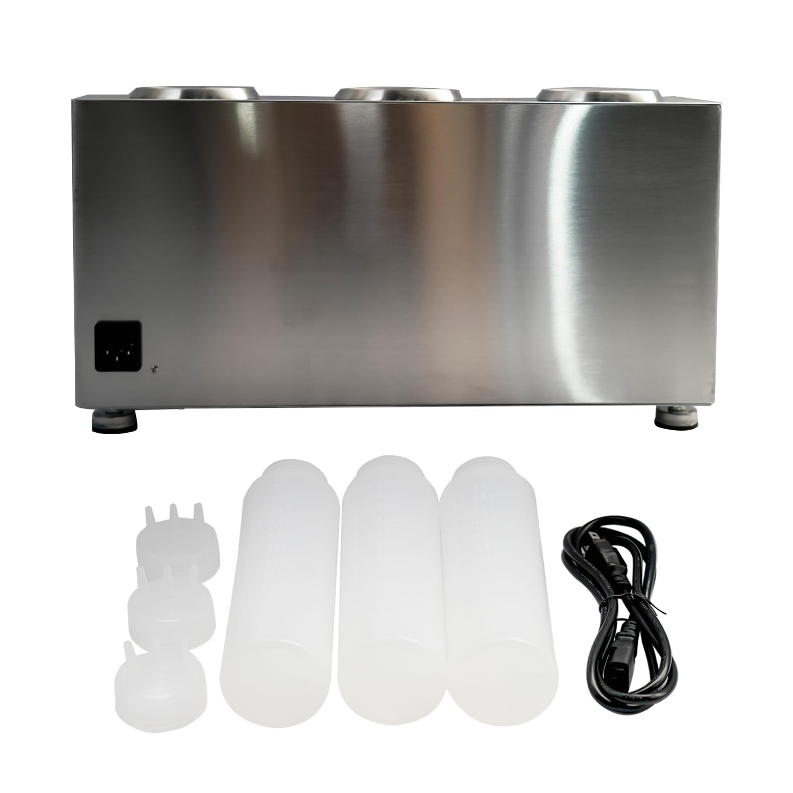 Commercial Electric Sauce Warmer with 3 Pump Dispenser Silver $110.25 Retail $147.00