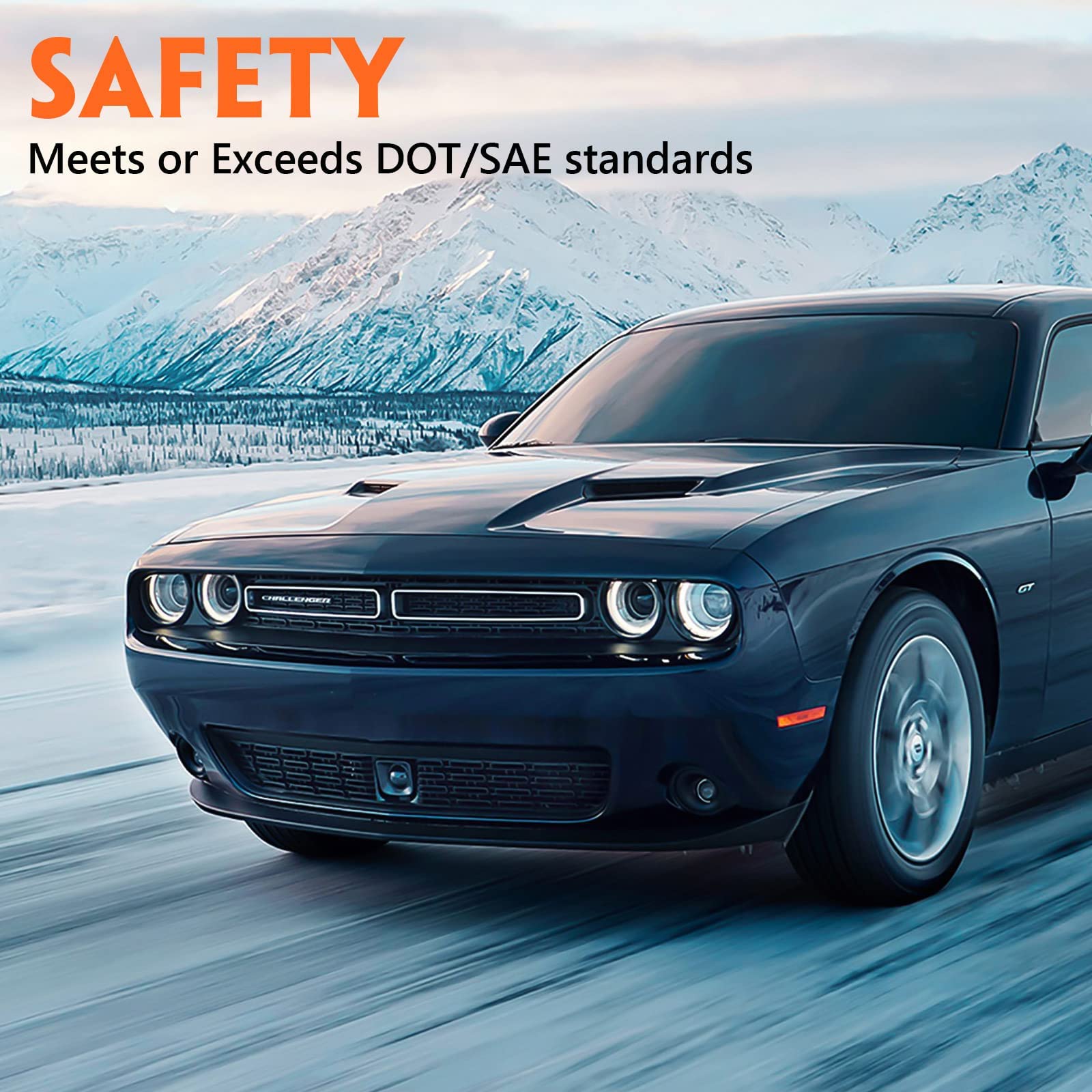 Open-Box New FIONE Headlight Assembly for Dodge Challenger 2015-2021 - Black Halogen Pair Retail $202.00