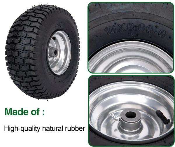 x6.00-6 Lawn Mower Tire for Craftsman Husqvarna Riding Mowers