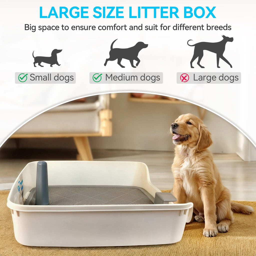ALL FOR PAWS Dog Pee Pad Holder with Removable Post, 23.6" Indoor Dog Potty Training Tray, Puppy Toilet Litter Box for Small to Medium Sized Dogs Retail $67.00