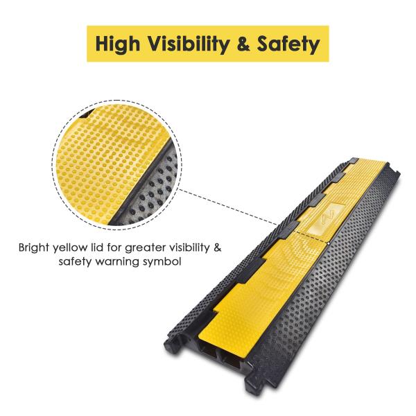-Channel Cable Ramp Protector 39x10x2 22000 Lbs Capacity