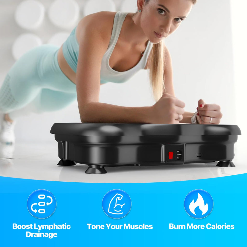 Vibration Plate Exercise Machine for Lymphatic Drainage Weight Loss, Whole Body Workout Vibration Fitness Platform ,Home Training Equipment ,Sport Gym for Weight Loss Fat Burner for Women Men Retail $59.00