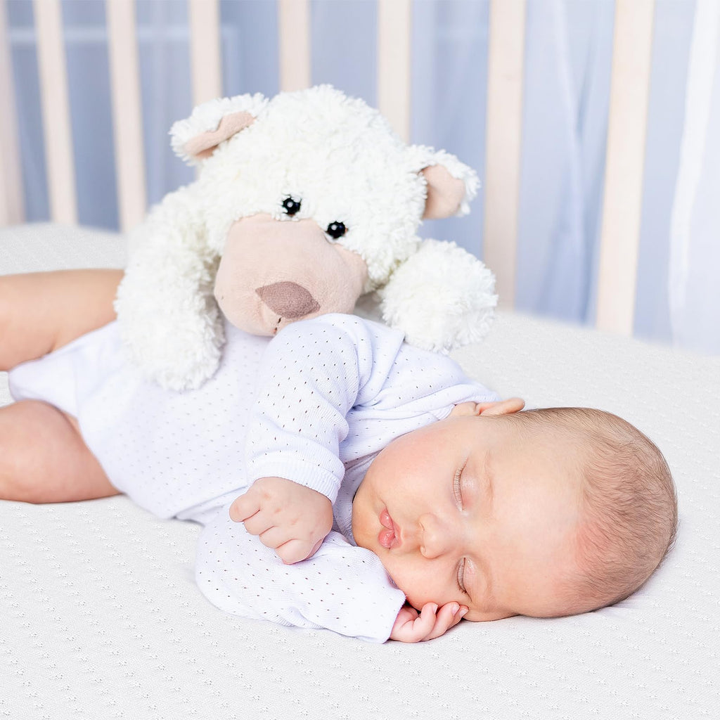 Portable Crib Mattress Pad for Pack N Play 38x26x1.25 White Waterproof Washable
