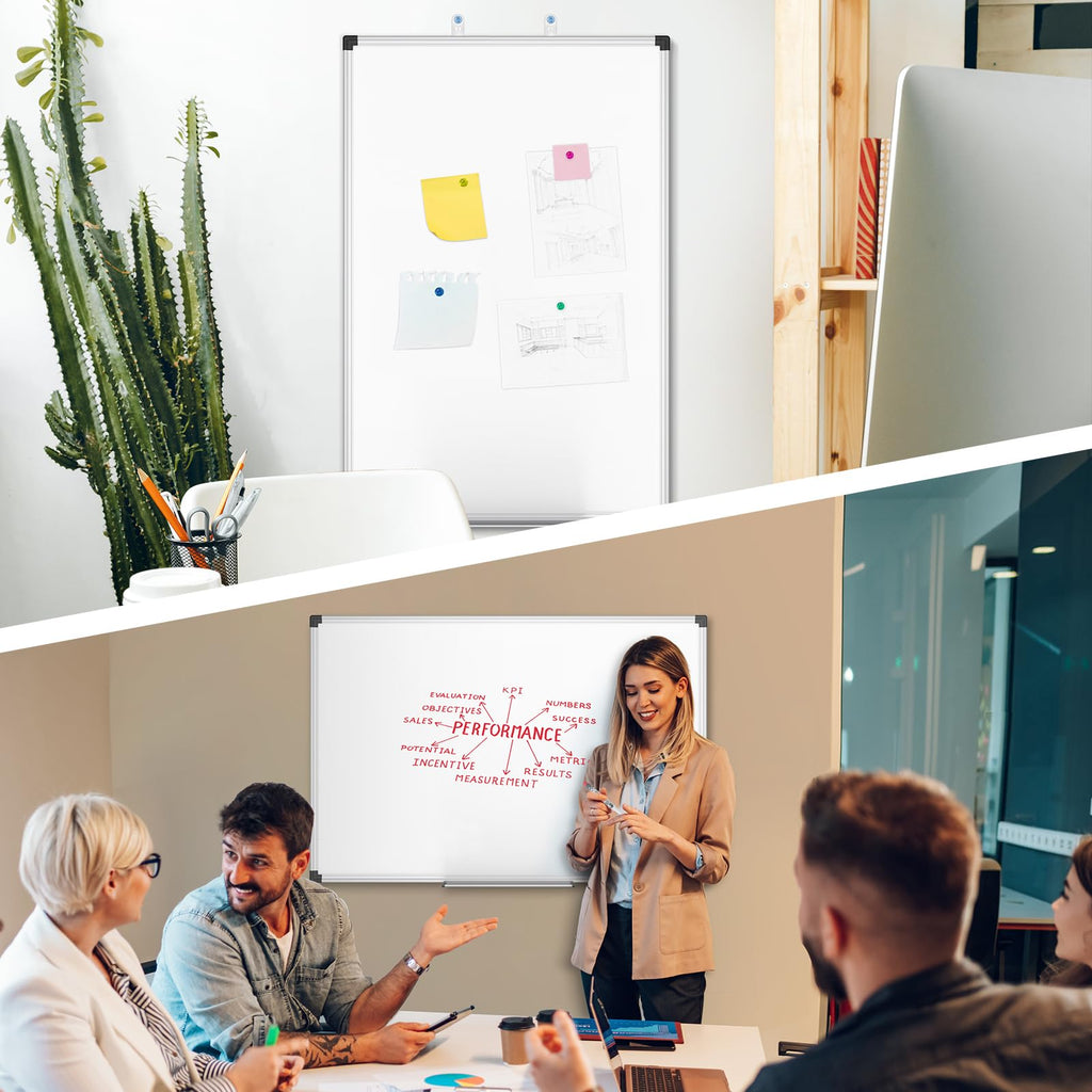 Open-Box New XBoard Magnetic Dry Erase Board 36 x 24 Double Sided Silver Frame Retail $33.00