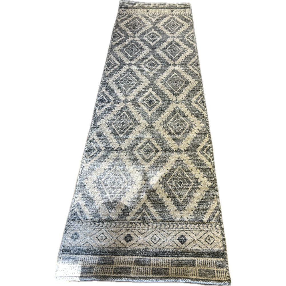 Franklin Geometric Diamond Runner Rug 25x86 - MineralCream