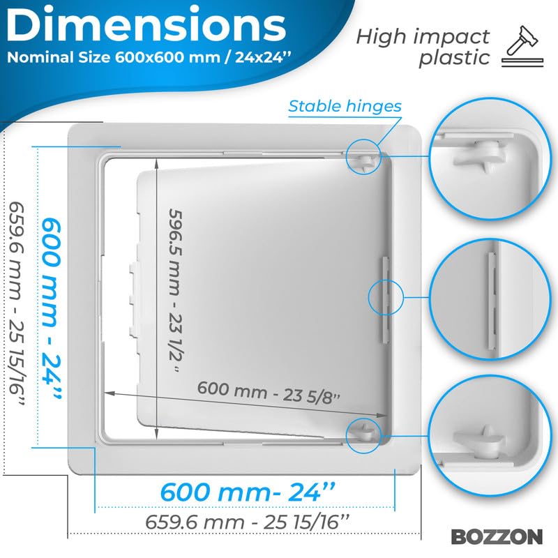 x24 inch White Heavy Durable Plastic Drywall Access Panel
