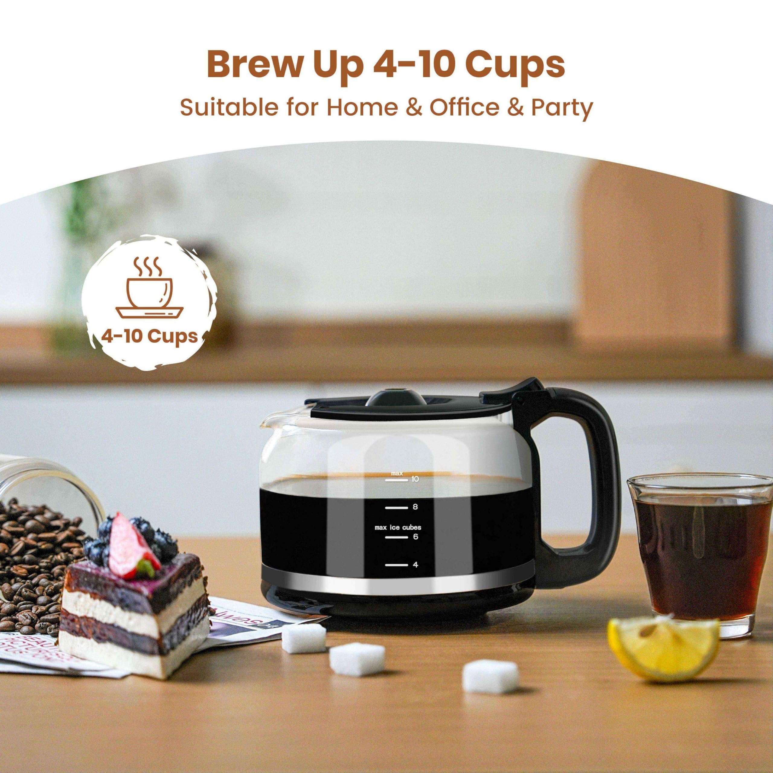 Gevi Black 10-Cup Grind  Brew Drip Coffee Maker w Built-in Grinder Retail $159.00