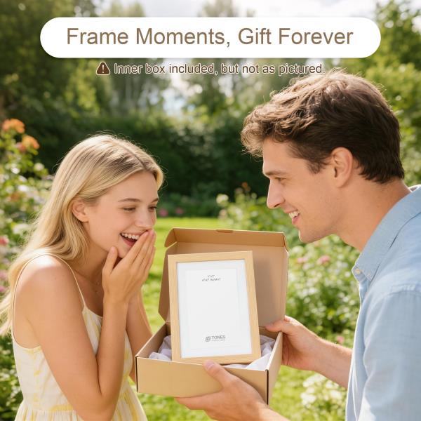 12x18 Poster Frame Natural Wood with Plexiglass 1 Pack