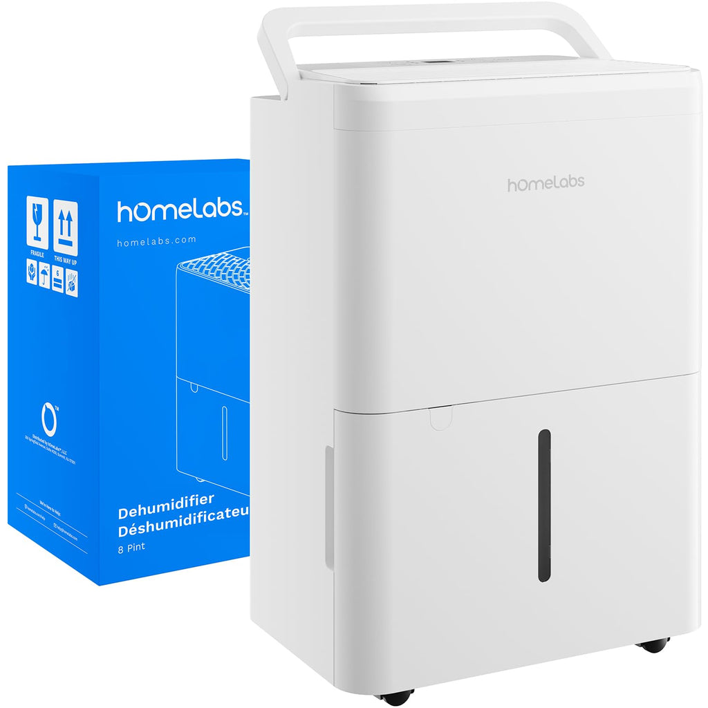 White Ultra Quiet Compact Wi-Fi Dehumidifier 8 Pint for 1800 Sq Ft