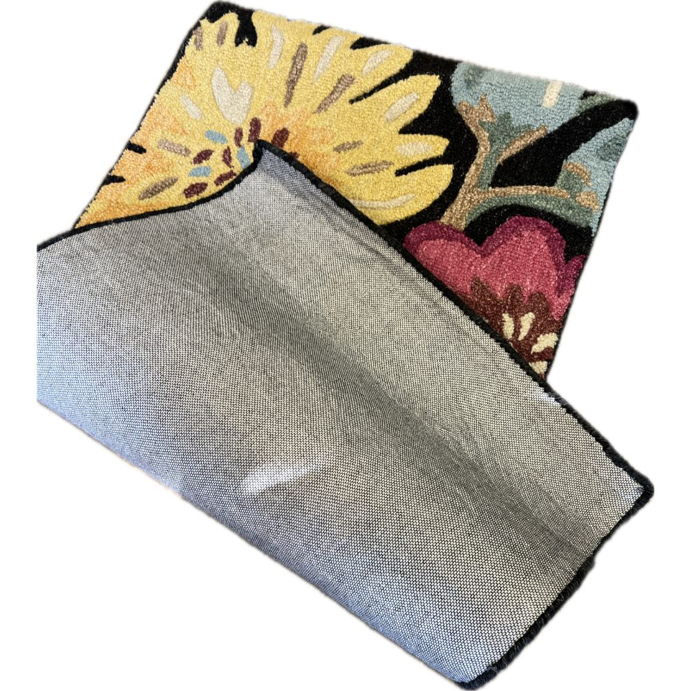 Signature Floral Wool Pile Scatter Rug - Multi-color - 23.5 x 45 inches