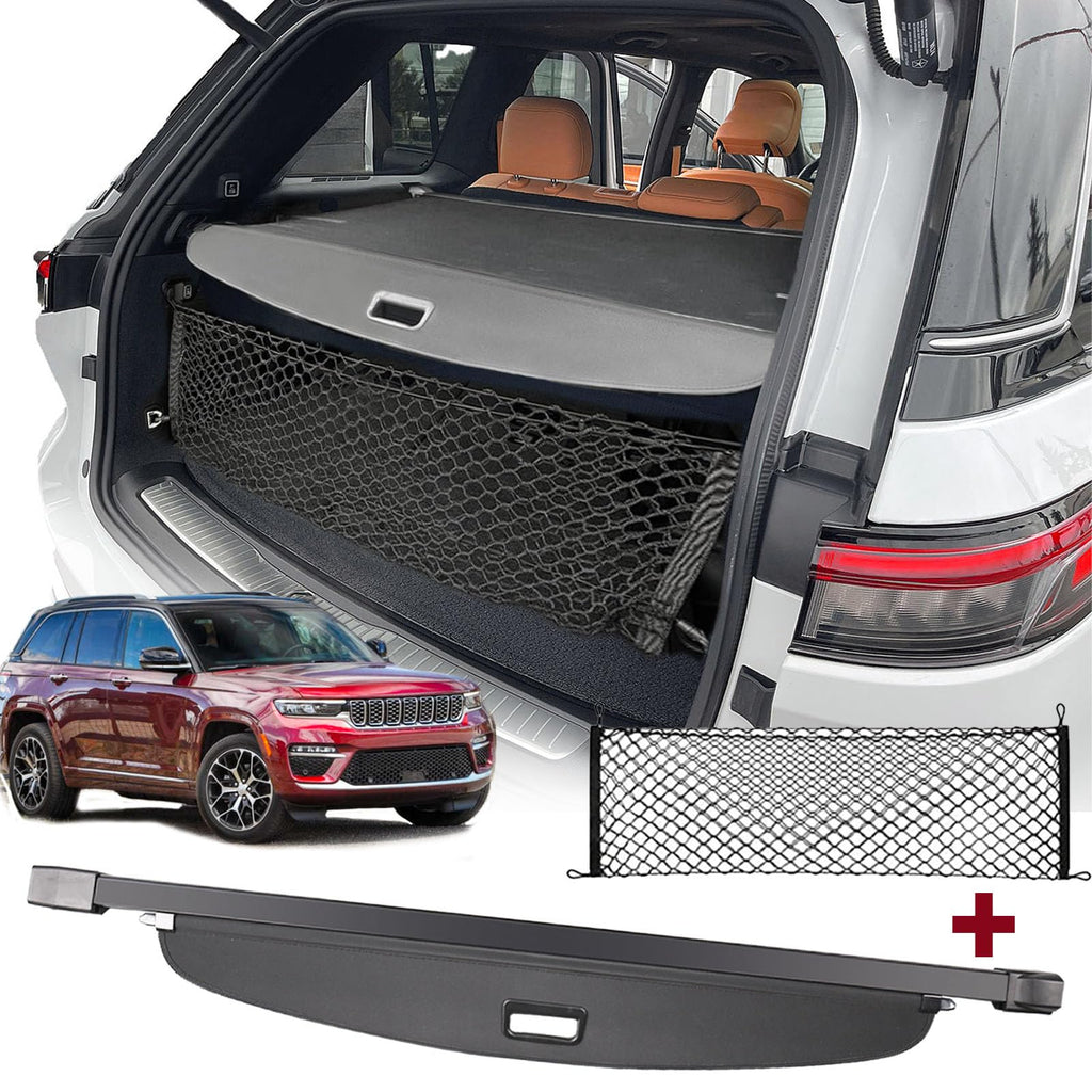 Leather Retractable Cargo Cover for 2022-2026 Jeep Grand Cherokee 2 Row WL 4XE