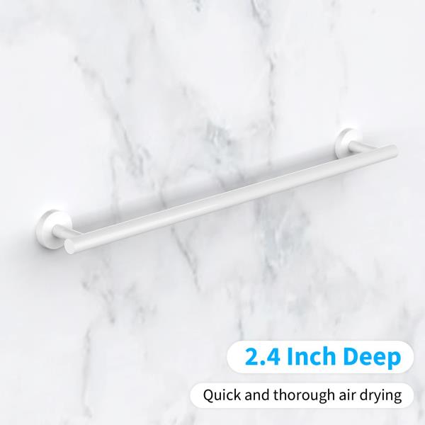 Pieces White Bathroom Towel Bar 24 Inch Towel Holder