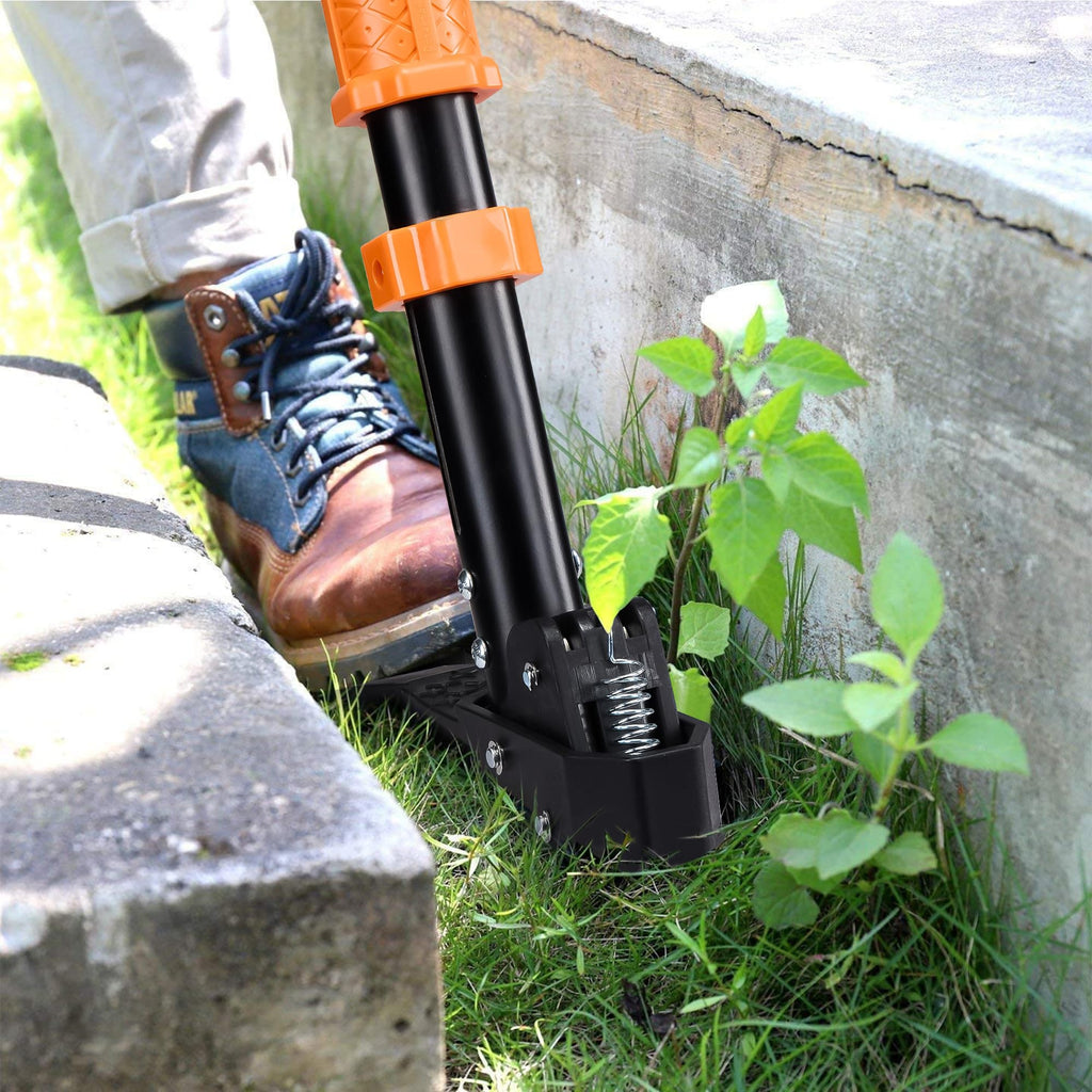 MORAIS Weed Puller Tool, Stand Up Weed Puller Heavy Duty Garden Tool with 4-Claw Steel Head, 39"-46" Retractable Handle & Easy-Eject Mechanism, Easily Remove Weeds Without Bending, or Kneeling Retail $29.00