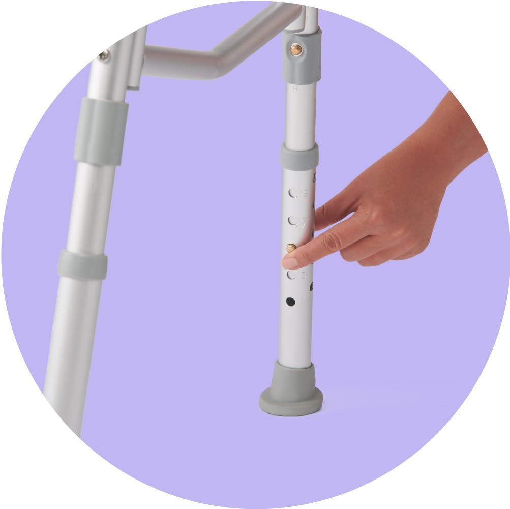 Medline Transfer Bench for Bathtubs and Showers, Adjustable Shower Bench and Bath Seat For Seniors and adults, Slip-resistant Feet, Heavy-Duty 400 lb. Weight Capacity, Tool-Free Assembly Retail $50.00