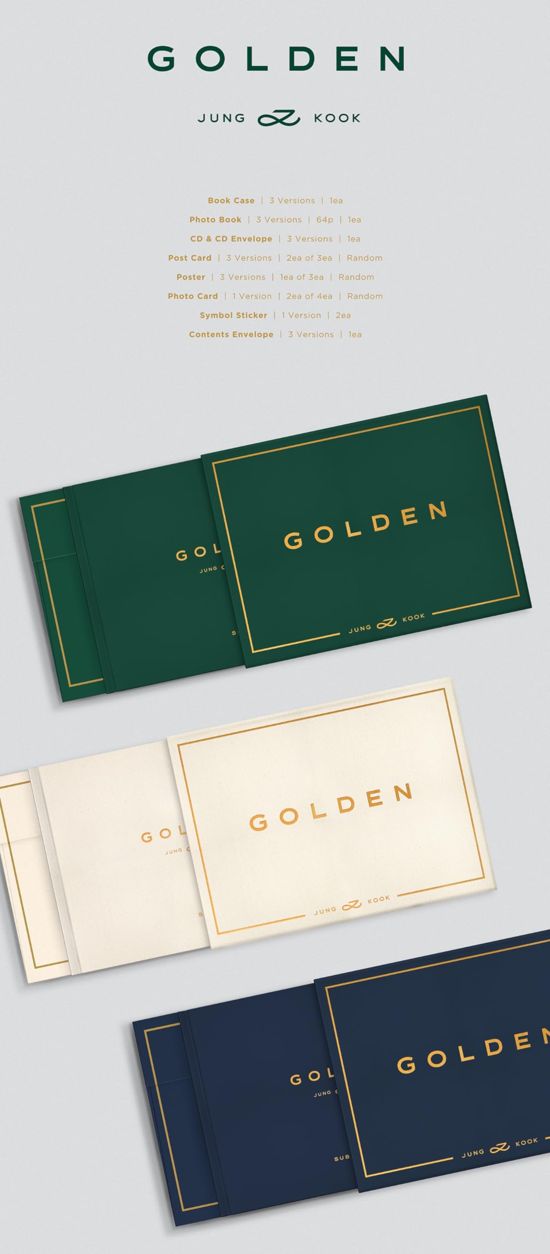 Jungkook of BTS Golden Album Substance Blue Retail $40.00