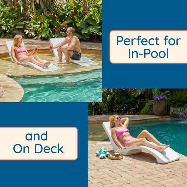 Resort at Home in-Pool Lounger Weighted Lounge Chair for Pool Shelf Retail $249.00
