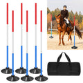 Set 6FT Adjustable Pole Bending Training Poles for Horses Multi-Color