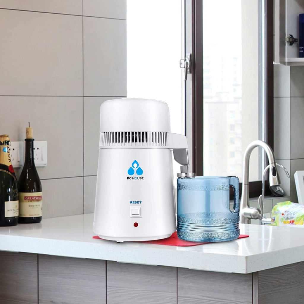 White 4L 750W Stainless Steel Water Distiller Machine