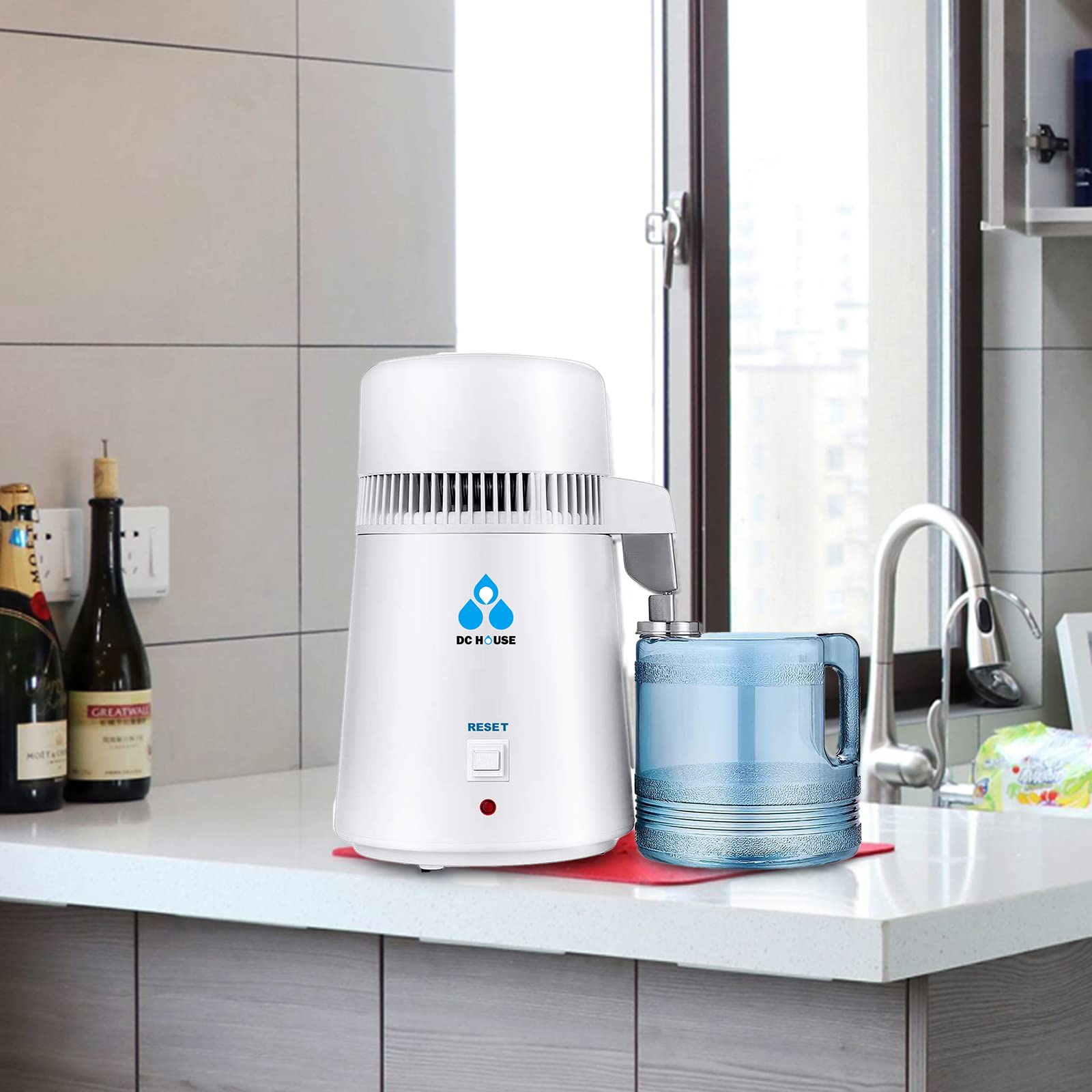 White 4L 750W Stainless Steel Water Distiller Machine