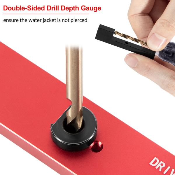 Exhaust Manifold Drill Template Tool Kit for GM LS III 4.8L 5.3L 6.0L Engines 1999-Newer