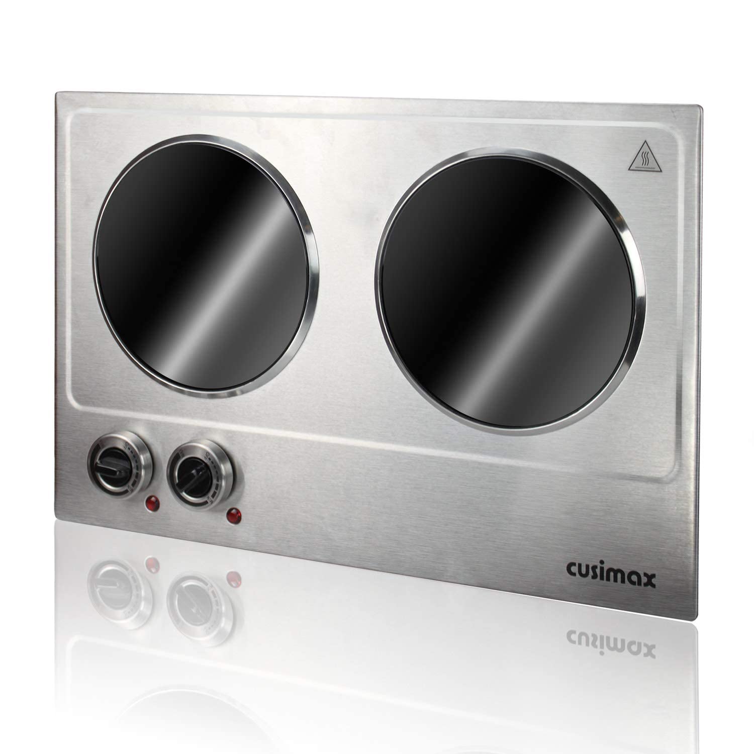 Dual Infrared Ceramic Electric Hot Plate Countertop Burner Silver