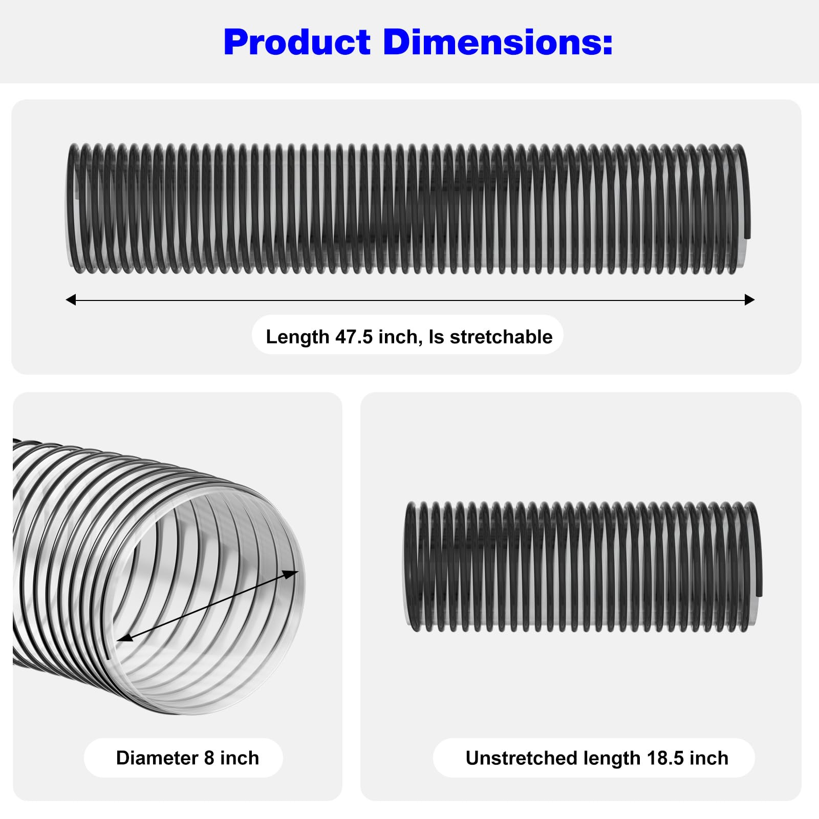 Bagger Flex Hose Replacement for Cub Cadet Riding Mower 8 x 47.5 $44.25
