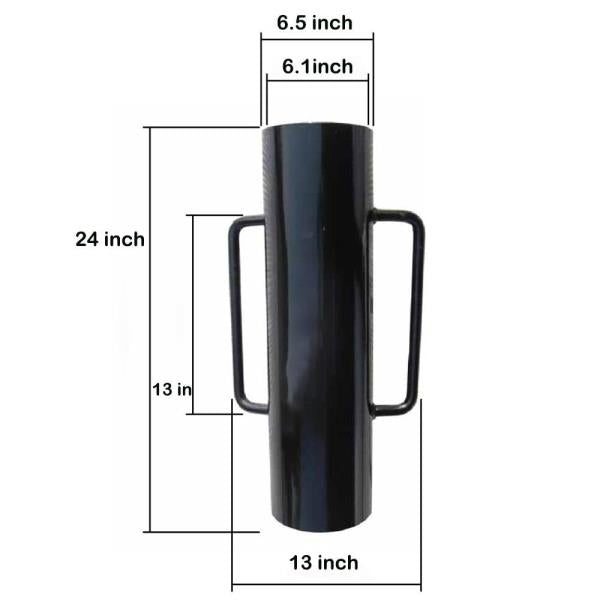 Inch Black Fence Post Driver with Handle 34LB Iron T Post Pole Pounder