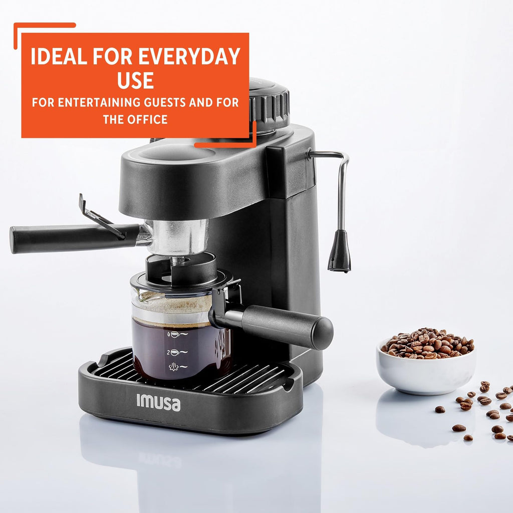 IMUSA USA GAU-18202 4 Cup Espresso/Cappuccino Maker,120 volts, Black Retail $69.00