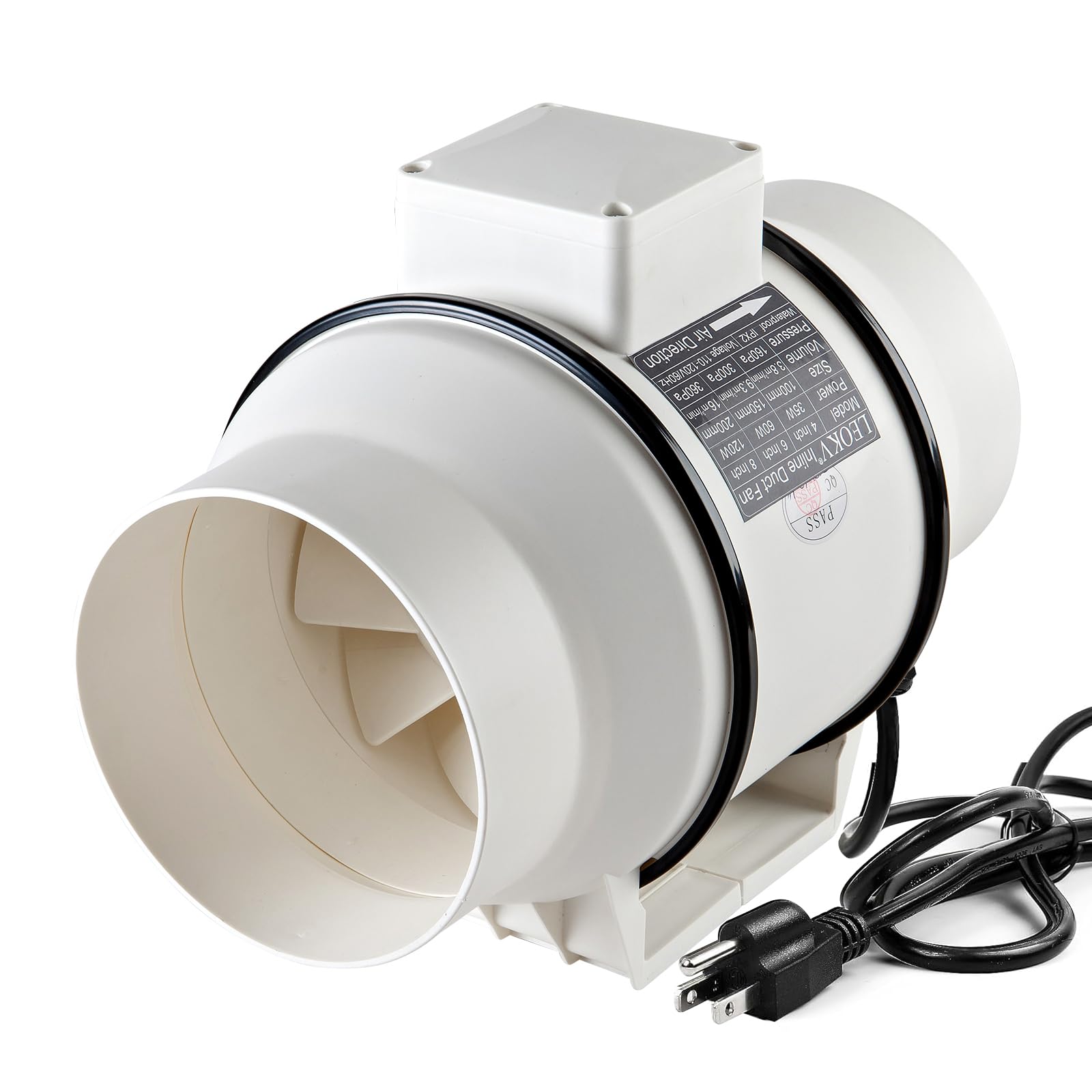 Open-Box New LEOKV 6-Inch 560 CFM Mixed Flow Quiet - Duct Fan