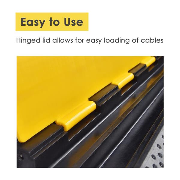 -Channel Cable Ramp Protector 39x10x2 22000 Lbs Capacity