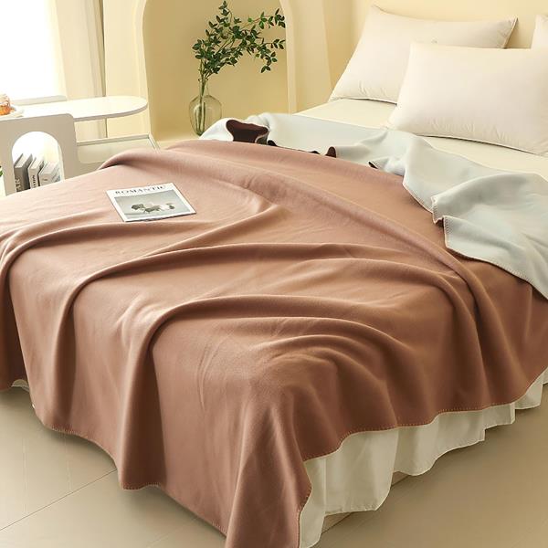 Double Sided Cashmere Throw Blanket for Couch 80x90 GreyCurry