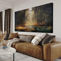 Large Canvas Wall Art Yellow Forest Landscape 29x58