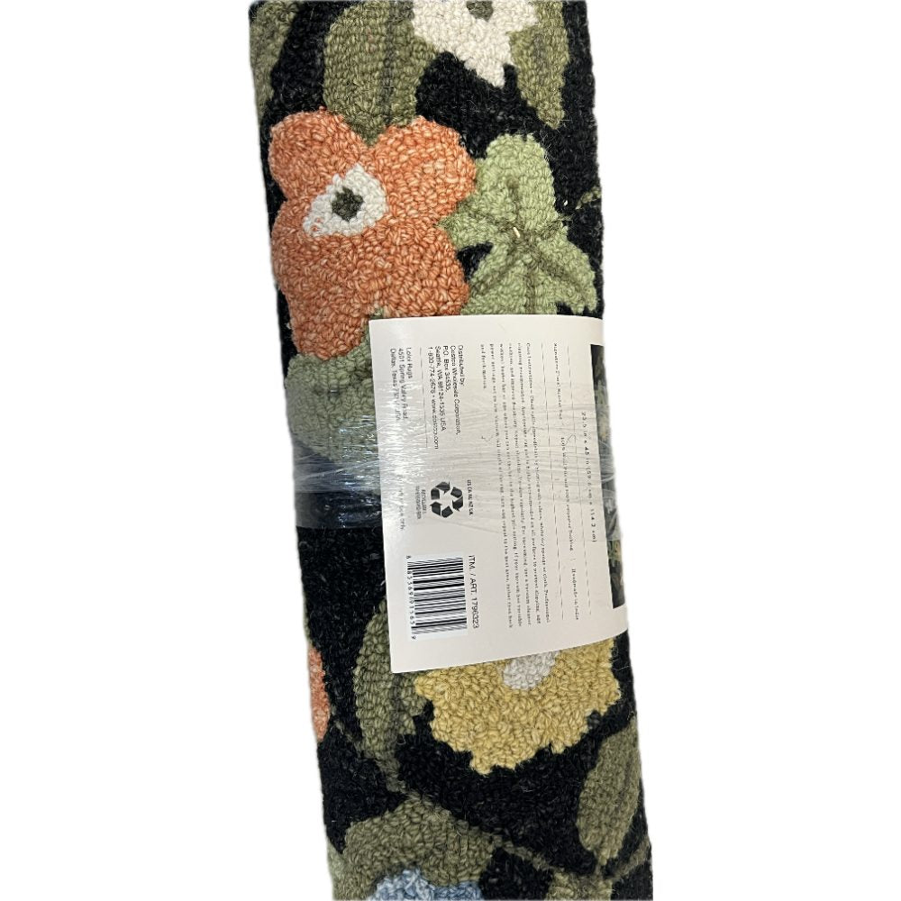 Signature Floral Wool Pile Scatter Rug - Multi-color - 23.5 x 45 inches