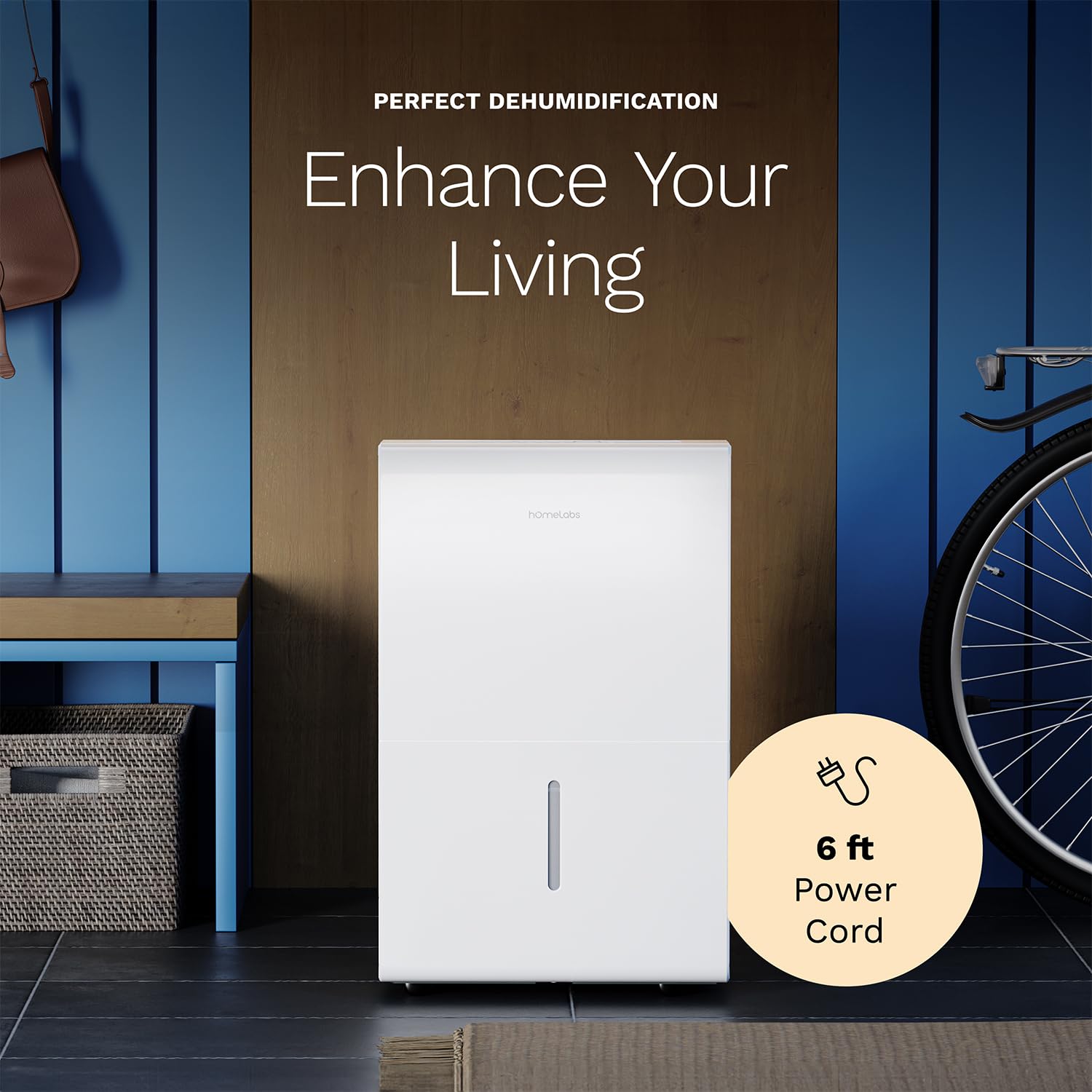 New hOmeLabs Wi-Fi 7000 Sq Ft 50 Pint Dehumidifier Retail $212.00